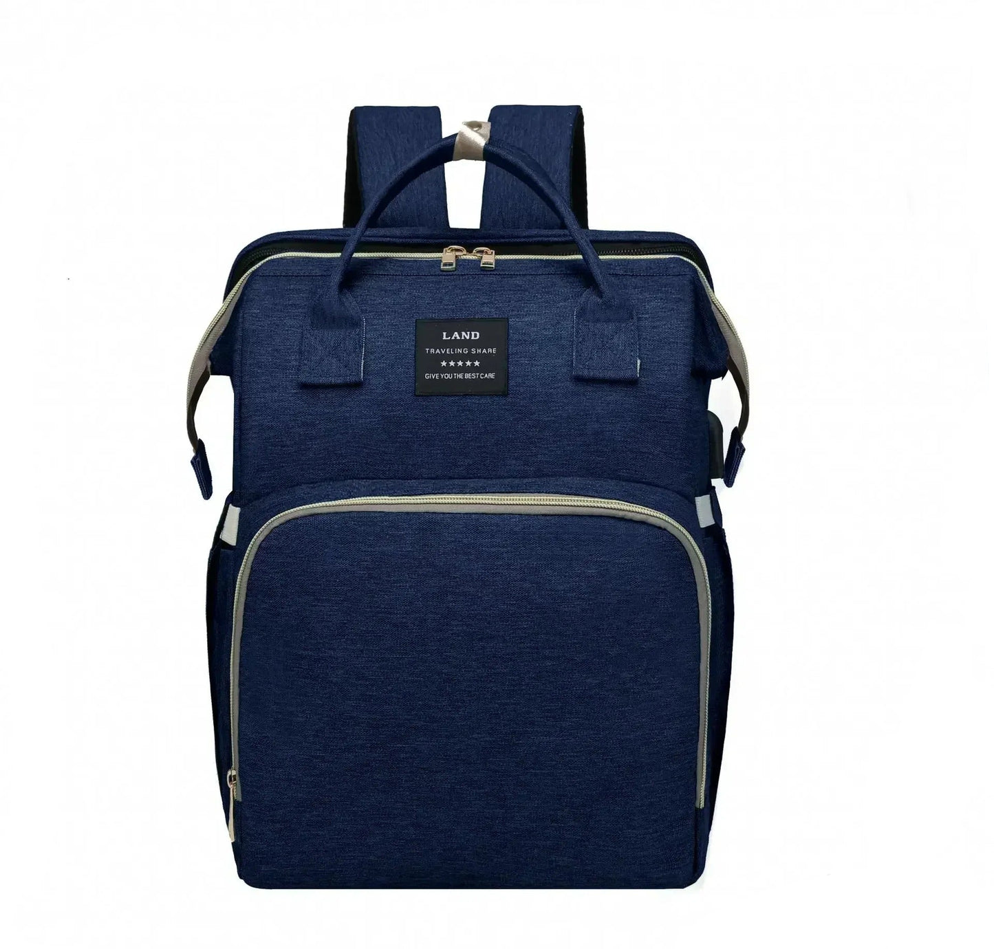Mommy Bag – Skötväska med Inbyggd Resesäng & Stor Kapacitet