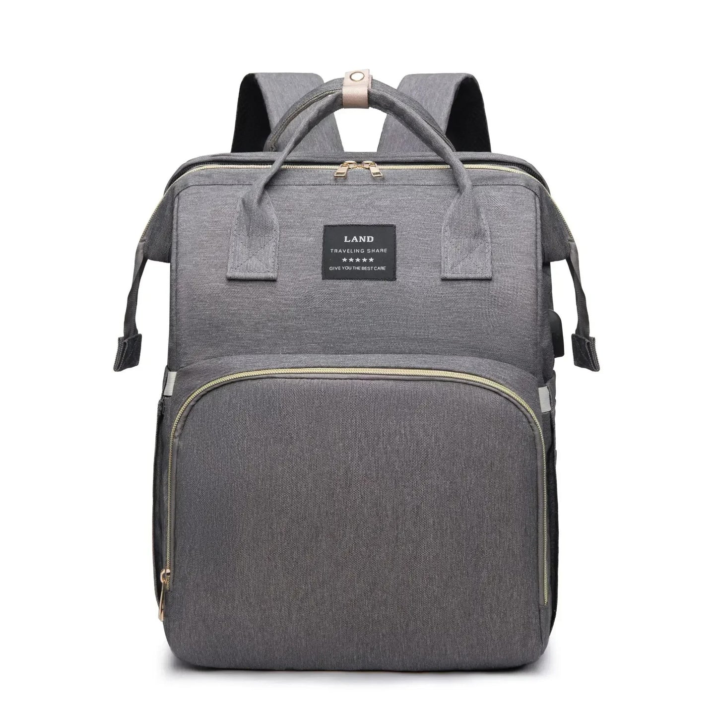 Mommy Bag – Skötväska med Inbyggd Resesäng & Stor Kapacitet