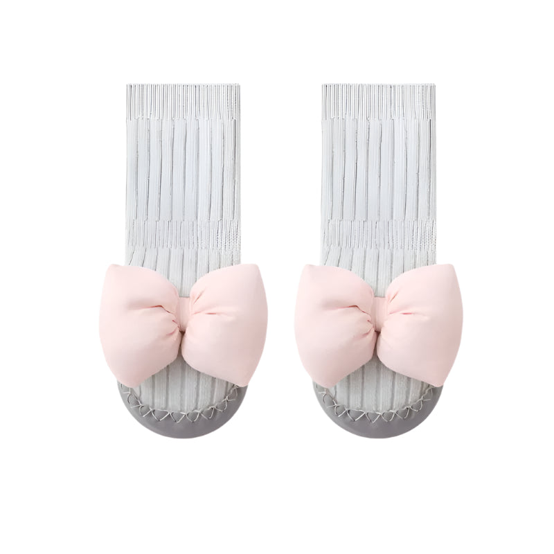 Söta Höstsockor med Båge – Halkfria Inneskor för Små Prinsessor