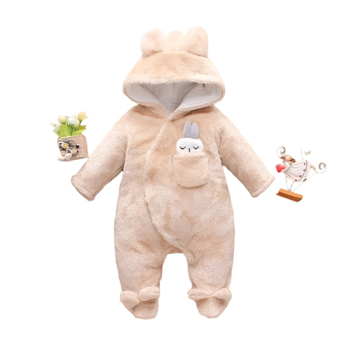 Kiddie Comforts – Höst- och Vinteroverall i Plysch för Bebisar (0–2 år)