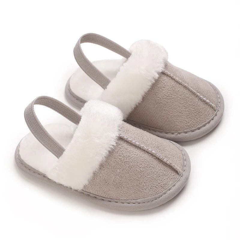 Baby Tofflor – Mjuka, Plyschfodrade Skor för Höst & Vinter (0–18 månader)