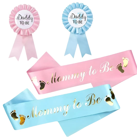 "Mom To Be" & "Daddy To Be" Kit – Sash & Badge