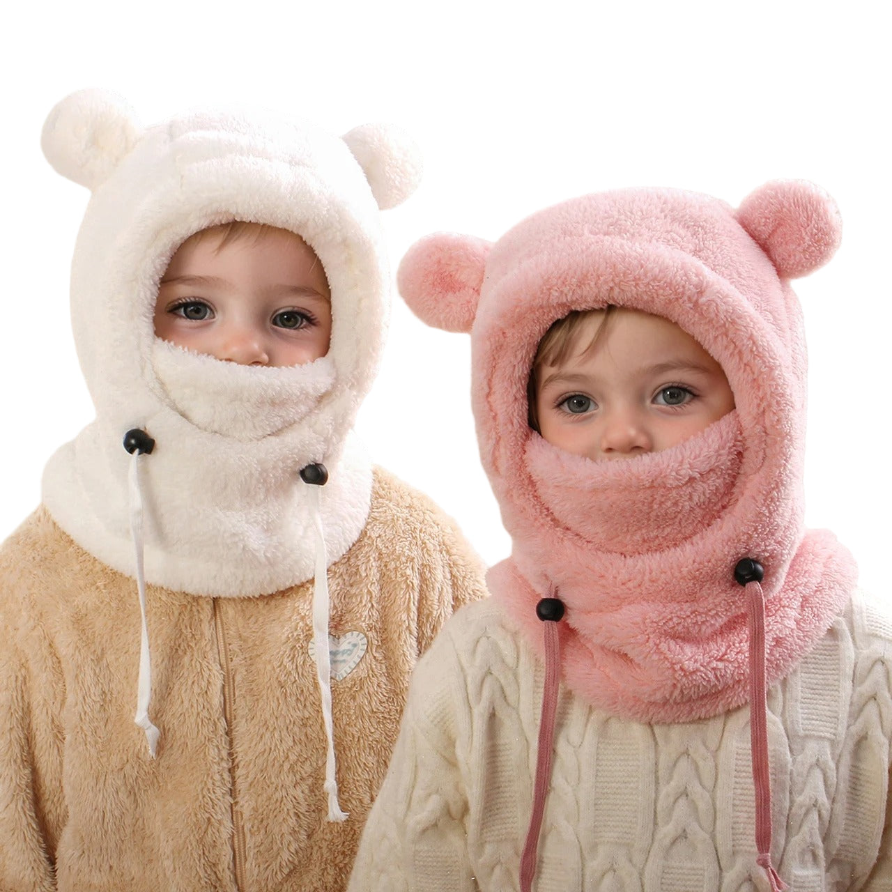 Barns Vinteransiktsmask & Mössa – Varm Balaclava med Fleece