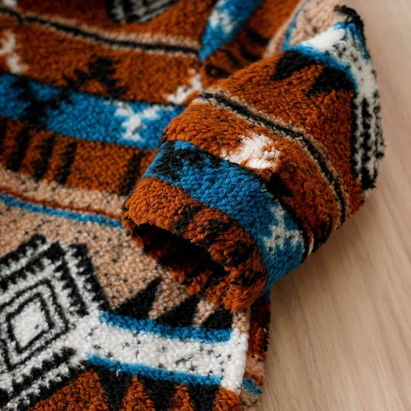 Jul Romper för Nyfödd – Fair Isle Mönster, Rutigt & Hood med Öron