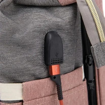 Mommy Bag – Skötväska med Inbyggd Resesäng & Stor Kapacitet