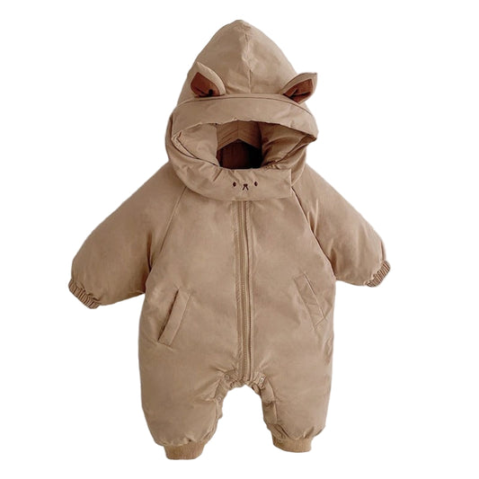 Varm Newborn Jumpsuit – Söt Hooded Bodysuit för Baby (Unisex)