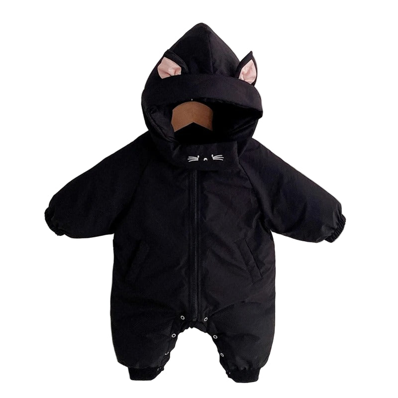 Varm Newborn Jumpsuit – Söt Hooded Bodysuit för Baby (Unisex)
