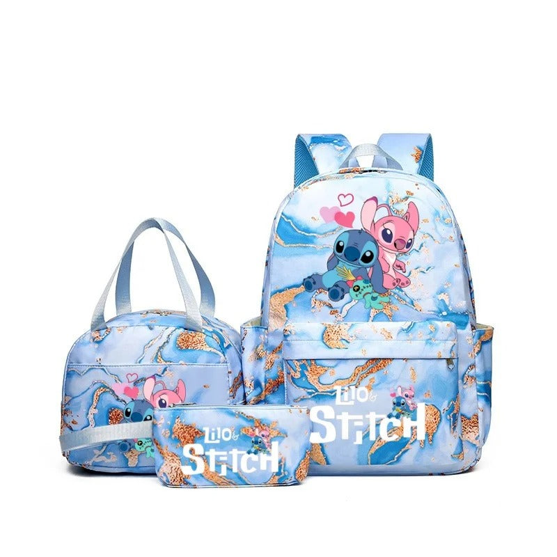 3-i-1 Stitch Ryggsäck Set – Ryggsäck + Tote + Pouch