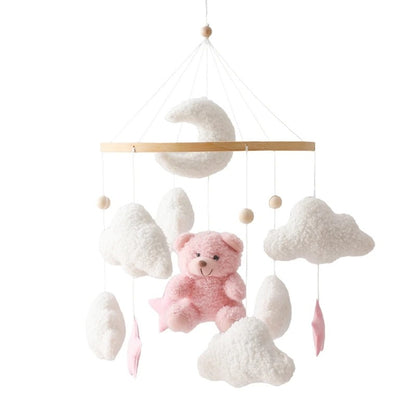 Spjälsängsmobil med Mjuk Nalle