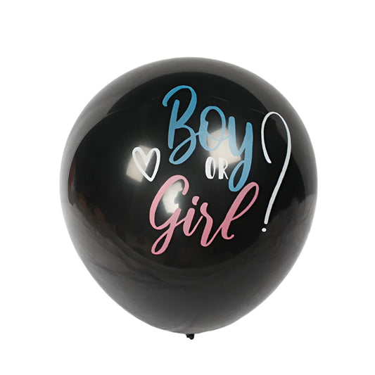 Stor Svart Gender Reveal-ballong – 36 tum