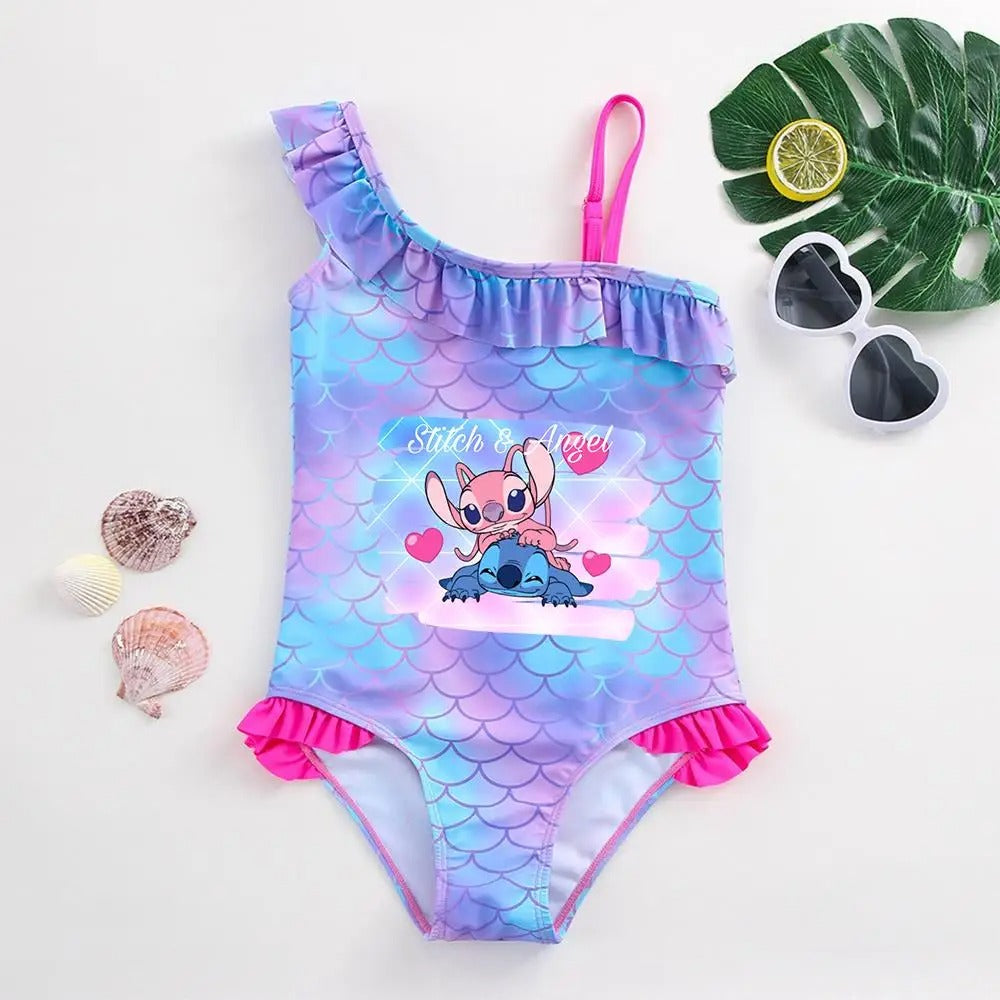 Lilo & Stitch Baby Baddräkt – Sjöjungfruinspirerad för Små Flickor