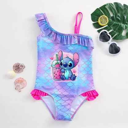 Lilo & Stitch Baby Baddräkt – Sjöjungfruinspirerad för Små Flickor