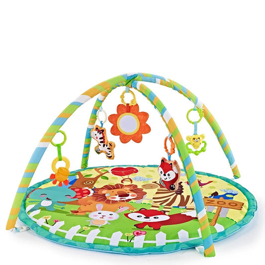 Multifunktionell Babygym & Lekmatta – Stimulerande Lek för Bebisar 0–12 Månader