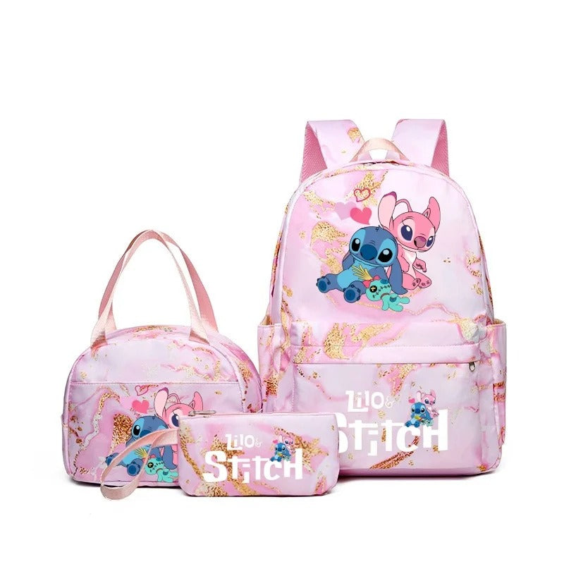 3-i-1 Stitch Ryggsäck Set – Ryggsäck + Tote + Pouch