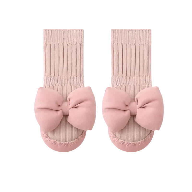 Söta Höstsockor med Båge – Halkfria Inneskor för Små Prinsessor