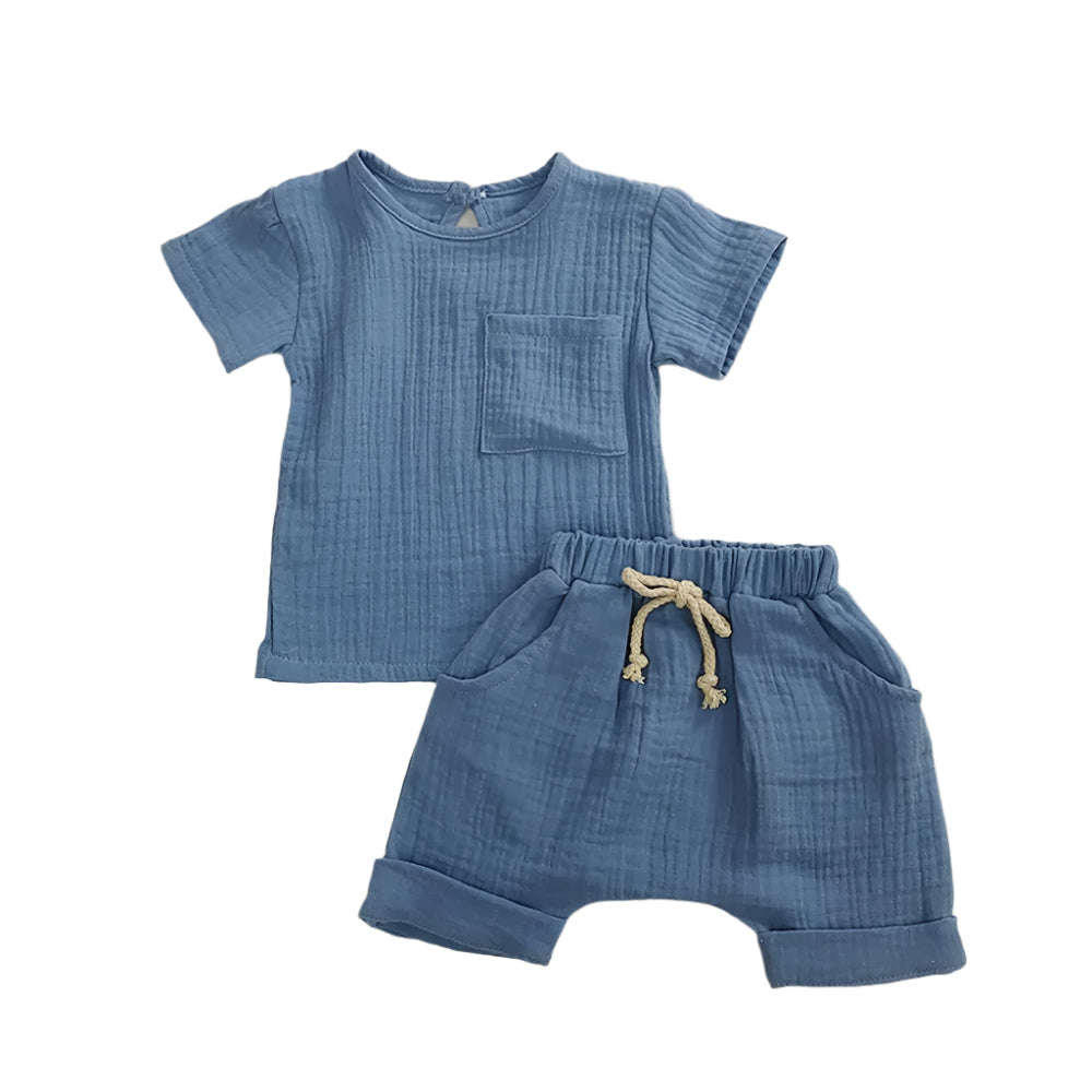 2-Delat Babyset i Bomull – T-shirt & Shorts för Nyfödda och Småbarn
