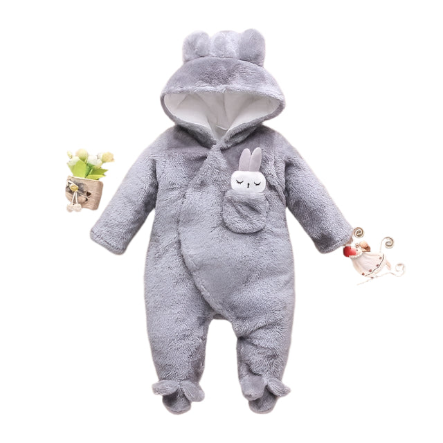Kiddie Comforts – Höst- och Vinteroverall i Plysch för Bebisar (0–2 år)
