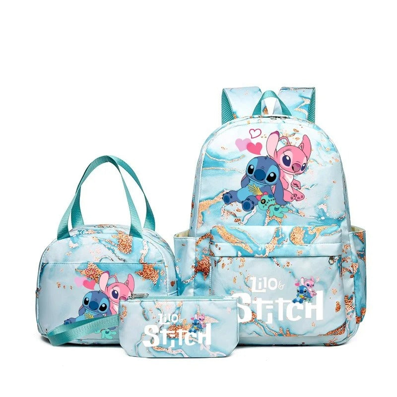 3-i-1 Stitch Ryggsäck Set – Ryggsäck + Tote + Pouch