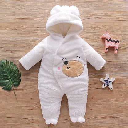 Kiddie Comforts – Höst- och Vinteroverall i Plysch för Bebisar (0–2 år)