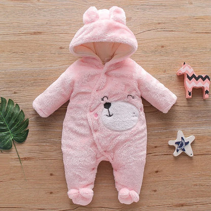 Kiddie Comforts – Höst- och Vinteroverall i Plysch för Bebisar (0–2 år)