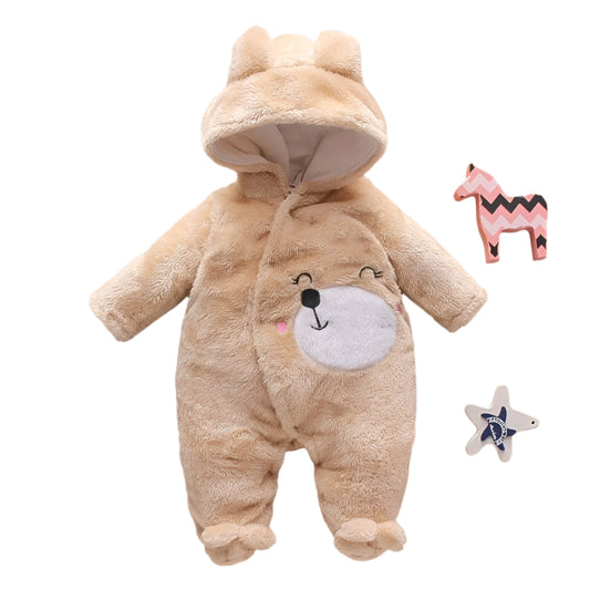 Kiddie Comforts – Höst- och Vinteroverall i Plysch för Bebisar (0–2 år)