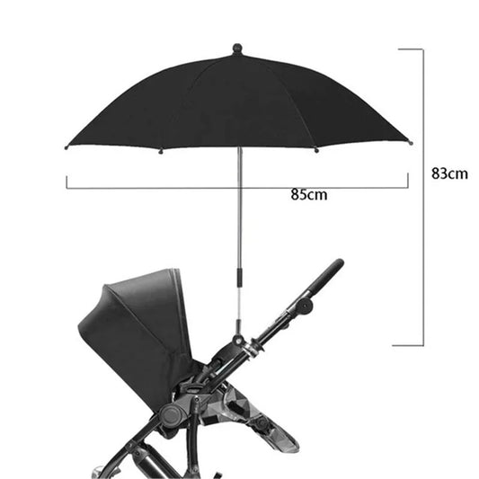 UV-Skyddande Barnvagnsparaply – Sol- & Regnskydd med Justerbart Fäste