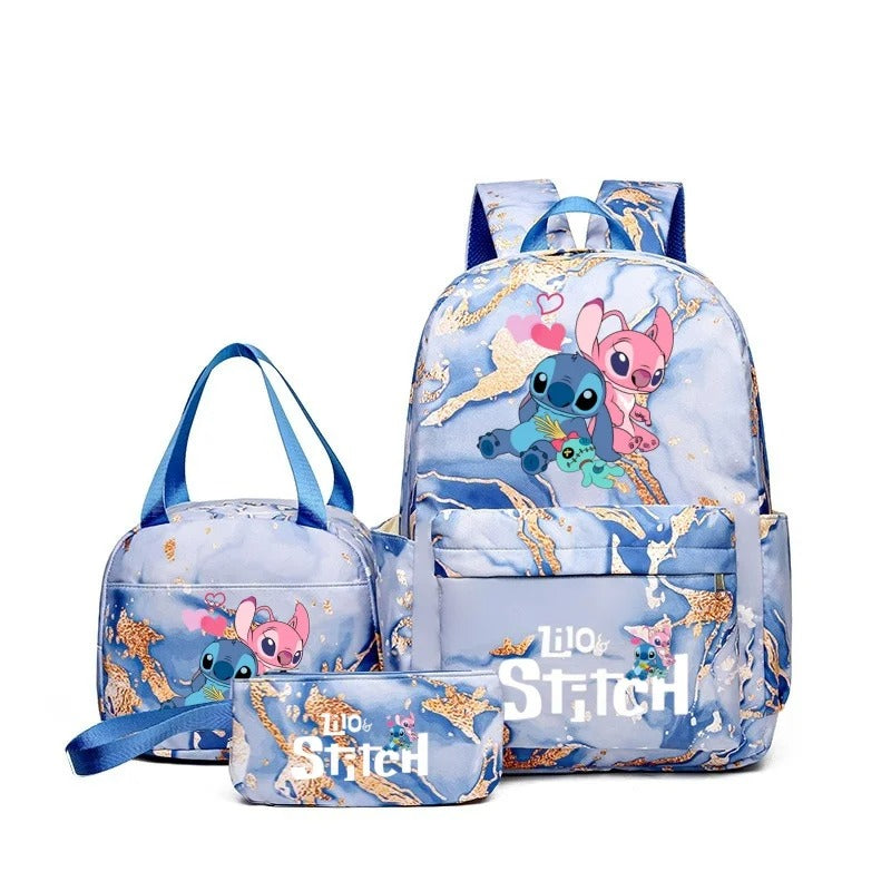 3-i-1 Stitch Ryggsäck Set – Ryggsäck + Tote + Pouch
